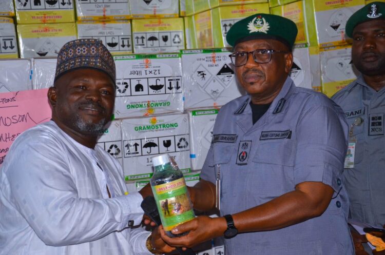 KEBBI CUSTOMS PROTECTS LIVES, HANDS OVER SEIZED HARMFUL HERBICIDES, CANNABIS SATIVA AND LIVE AMMUNITIONS.