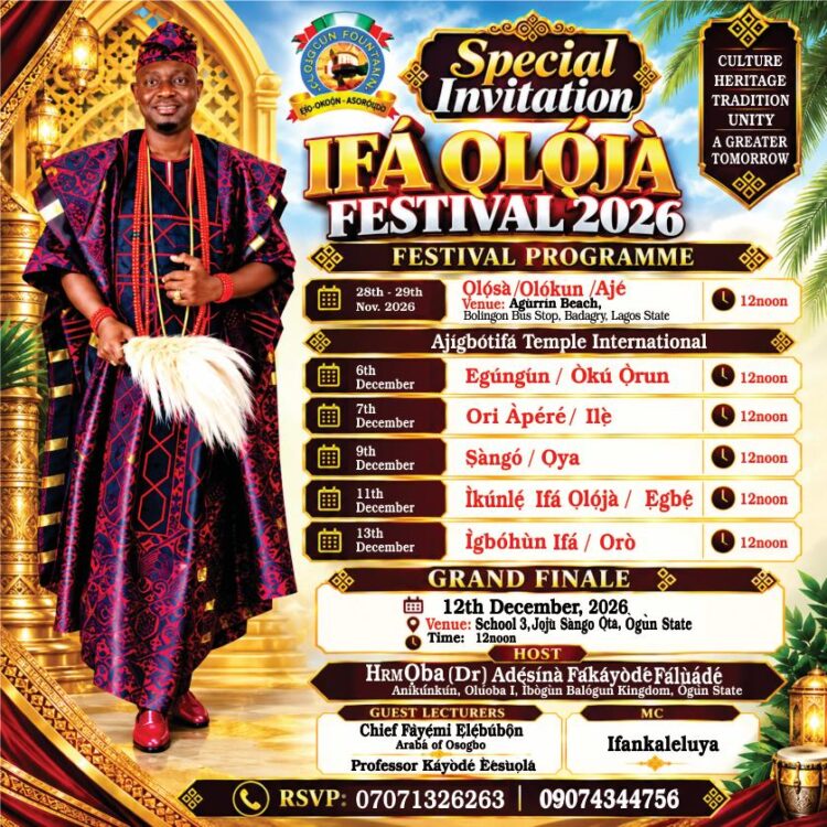 Ifá Olójà Festival 2026: A Grand Celebration Of Culture, Heritage, Tradition